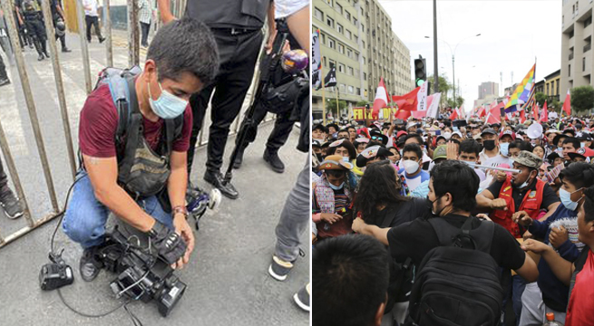CPP condena agresión contra periodistas que cubrían una manifestación en los exteriores del Congreso