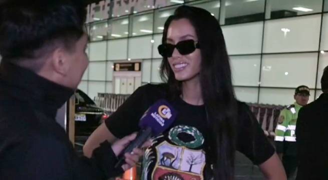 Camila Escribens volvió al Perú tras quedar en el top 10 del Miss Universo