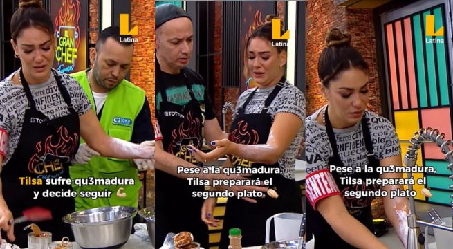 Tilsa Lozano sufre quemadura en el brazo durante emisión del 'El Gran Chef Famosos'