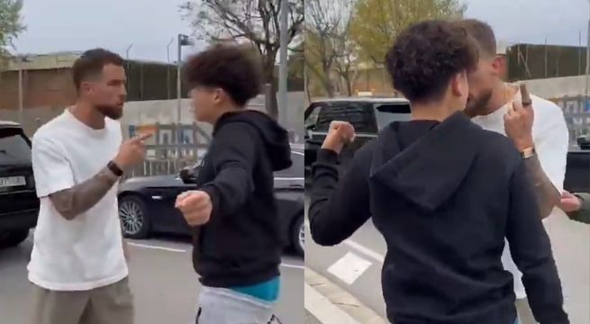 Jugador del Barcelona protagoniza fuerte pelea con aficionado | VIDEO