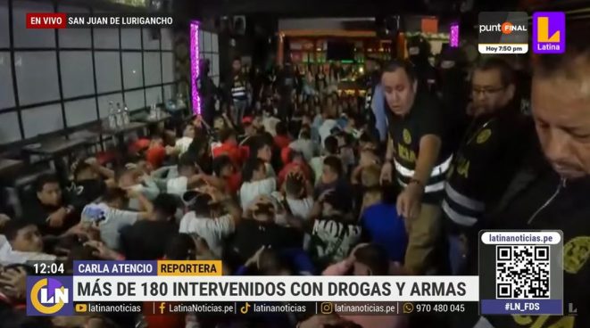 SJL: Más de 180 intervenidos con drogas y armas al desmantelar búnker en discoteca | VIDEO
