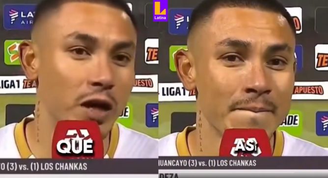 Jean Deza al borde de las lágrimas: 