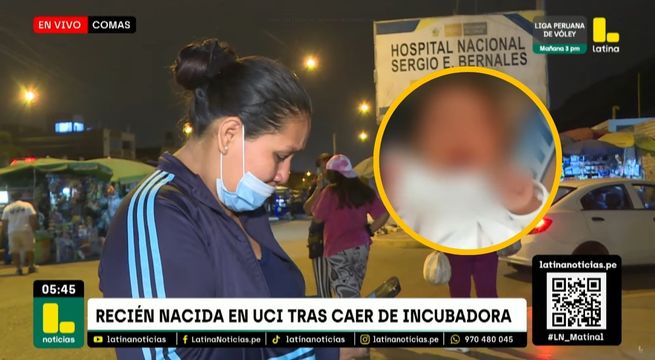 Bebé recién nacida termina en UCI tras caer de incubadora