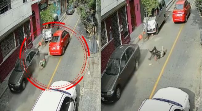 San Borja: conductor embiste y arrastra a policía para evadir una multa | VIDEO