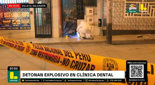 Detonan explosivo en clínica dental de Villa El Salvador | VIDEO