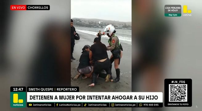 Mujer intenta ahogar a su hijo de dos años en playa Agua Dulce