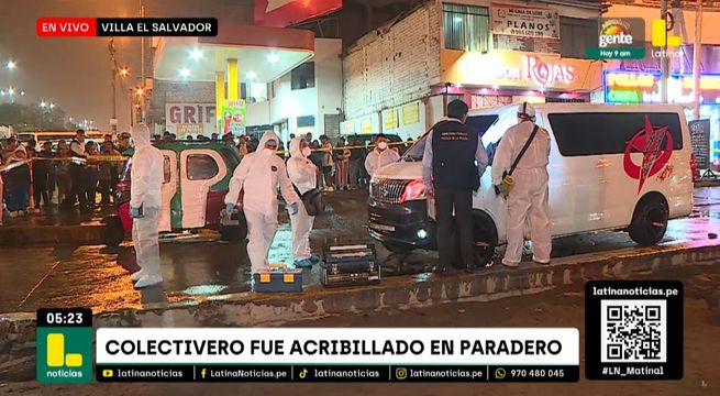 Sicario mata de cinco balazos a colectivero en Villa El Salvador