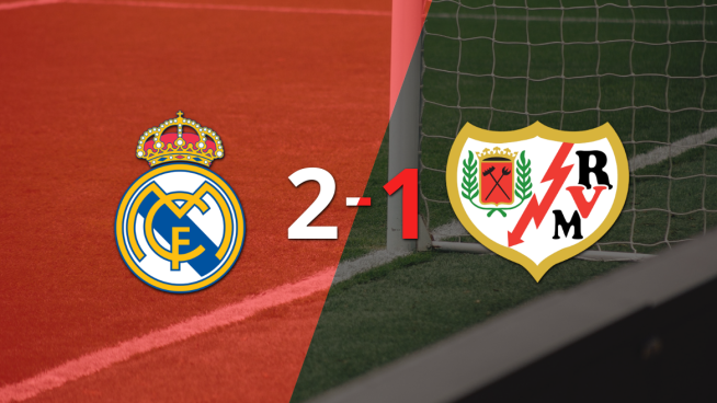 Real Madrid consiguió una victoria por 2 a 1 ante Rayo Vallecano