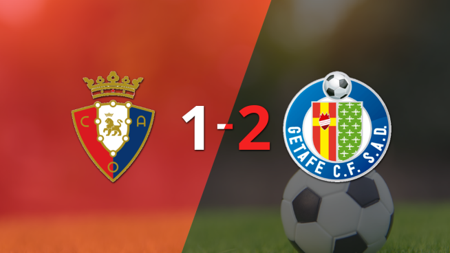 Getafe le dio vuelta el partido a Osasuna con un 2-1
