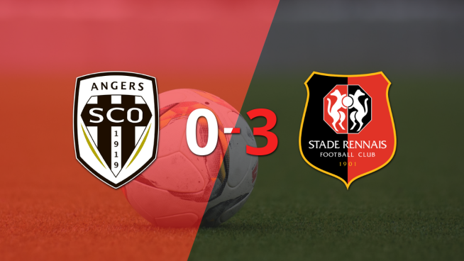 Stade Rennes derrotó sin complicaciones a Angers con doblete de Arnaud Kalimuendo