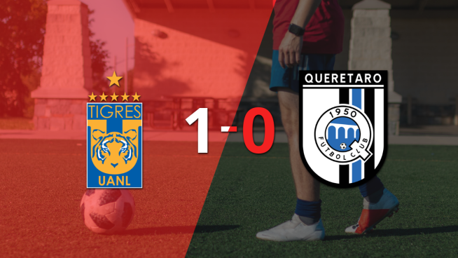 Con gol de Nicolás Ibáñez, Tigres le ganó a Querétaro por 1 a 0