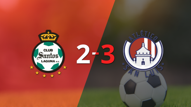 Bruno Barticciotto marcó un doblete, pero Santos Laguna perdió con Atl. de San Luis
