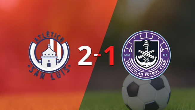 Atl. de San Luis obtiene una victoria 2-1 contra Mazatlán