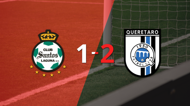 Querétaro supera por 2-1 a Santos Laguna tras dar vuelta el partido