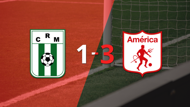 Racing (U) no pudo resistir el juego de América de Cali, que logró imponerse por 3 a 1