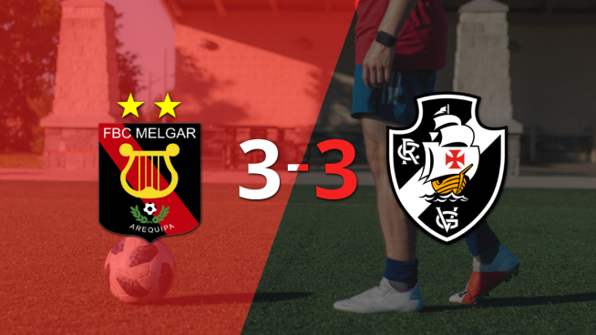 Con dos goles de Pablo Vegetti, Vasco da Gama igualó ante Melgar