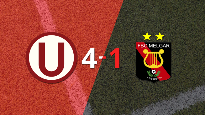Universitario perdía con Melgar, pero lo dio vuelta con una goleada 4-1