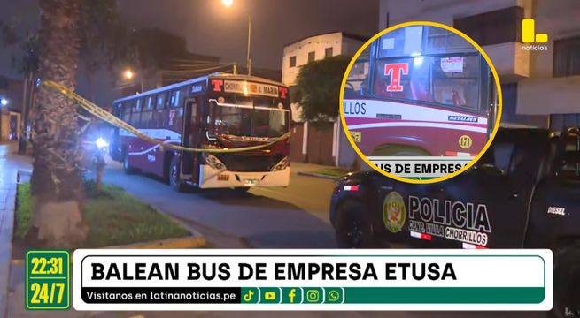 Sicarios disparan contra bus de la empresa ETUSA con pasajeros dentro [VIDEO]