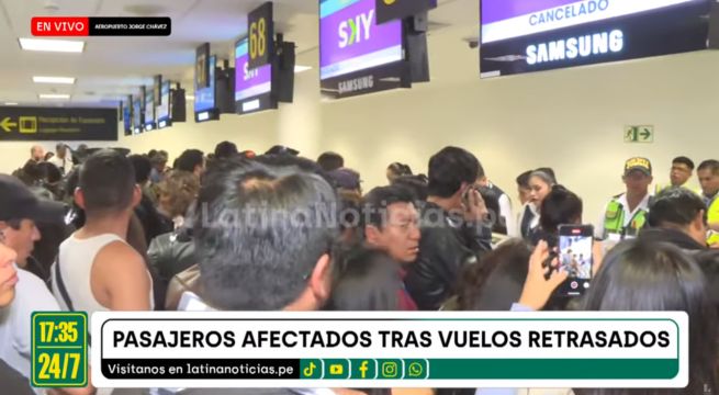 Aeropuerto Jorge Chávez: Vuelos cancelados afectan a decenas de pasajeros [VIDEO]