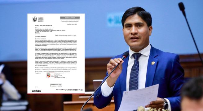 Congresista Soto pide a jefa del Reniec evaluar su permanencia tras denuncias por firmas falsas