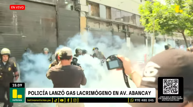 🔴 Paro de transportistas EN VIVO: policía lanza gases lacrimógenos en av. Abancay
