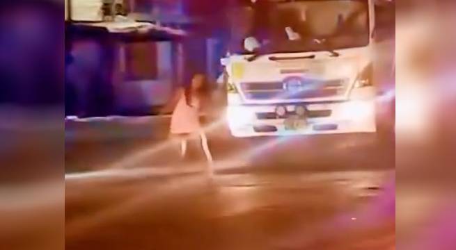 Joven madre fue atropellada por camión en la Panamericana Norte