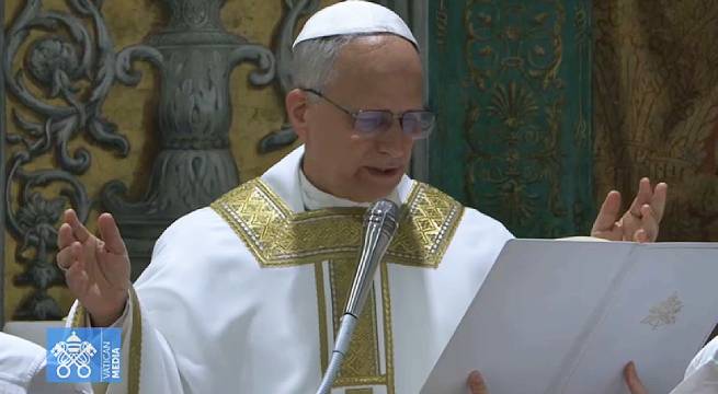 Así fue la primera misa del papa León XIV en el Vaticano