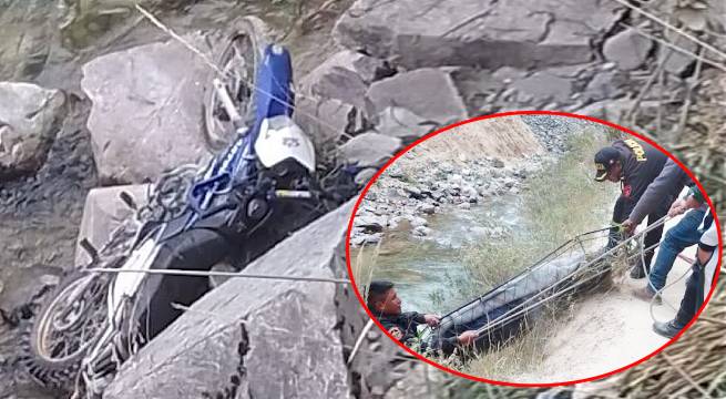 Adolescente y joven mueren por caída de motocicleta a un abismo