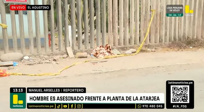 Asesinan a hombre frente a planta de Sedapal en El Agustino