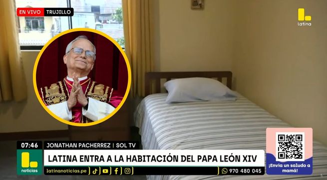 Así luce la habitación del papa León XIV cuando vivía en Trujillo