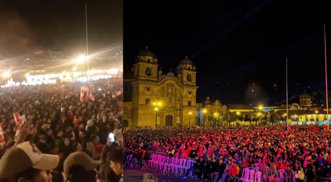 Hinchas de Cienciano celebraron la clasificación en la Plaza de Armas de Cusco | VIDEO