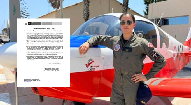Fuerza Aérea del Perú refuerza búsqueda de piloto desaparecida Ashley Vargas