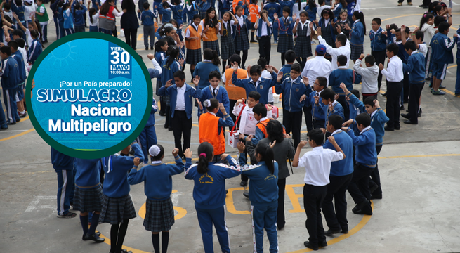 ¿A qué hora será el Simulacro Nacional Multipeligro 2025?