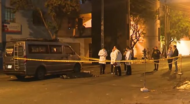 Matan con cuatro disparos a chofer de minivan en Gamarra
