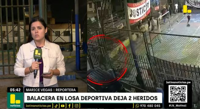 Balacera en losa deportiva deja dos heridos en Cercado de Lima: todo quedó registrado en video
