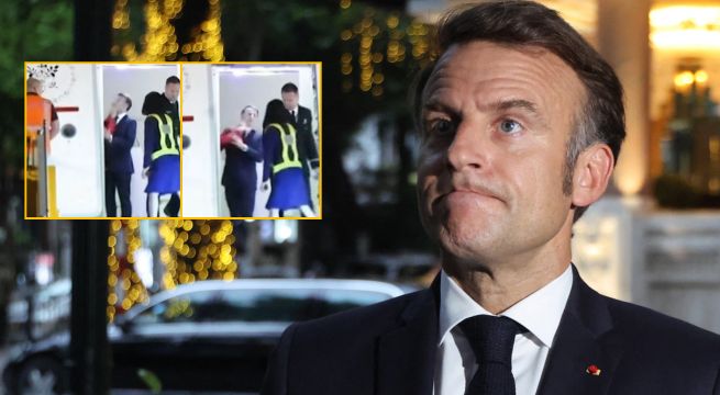 Macron rompe el silencio tras viralizarse video en el que su esposa presuntamente lo abofetea